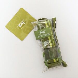 Lug luggage belt and tag set olive green travel carry on suitcase accessories